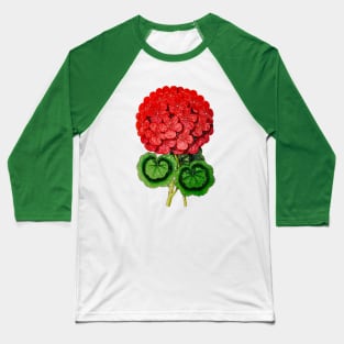 Red flowers on plasticized branch Baseball T-Shirt